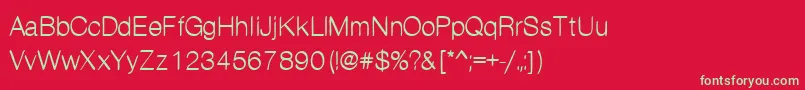 Kanon Font – Green Fonts on Red Background