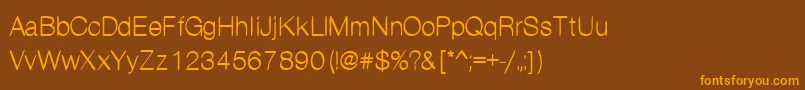 Kanon Font – Orange Fonts on Brown Background