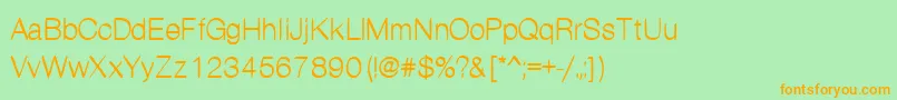 Kanon Font – Orange Fonts on Green Background