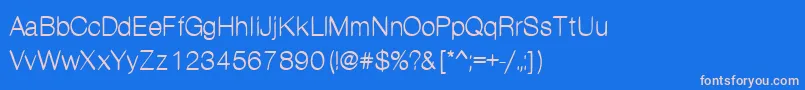 Kanon Font – Pink Fonts on Blue Background