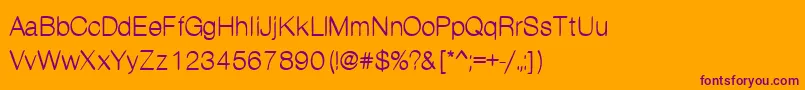 Kanon Font – Purple Fonts on Orange Background