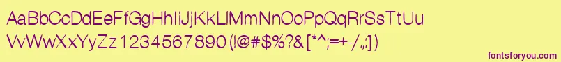 Kanon Font – Purple Fonts on Yellow Background