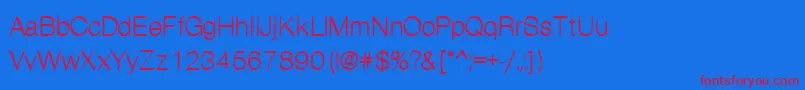 Kanon Font – Red Fonts on Blue Background