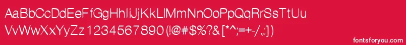 Kanon Font – White Fonts on Red Background