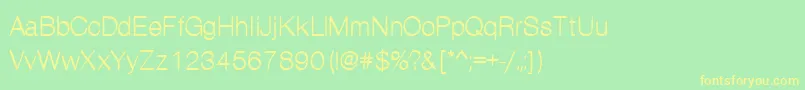 Kanon Font – Yellow Fonts on Green Background
