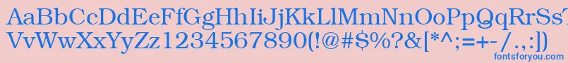 ItcBookmanLight Font – Blue Fonts on Pink Background