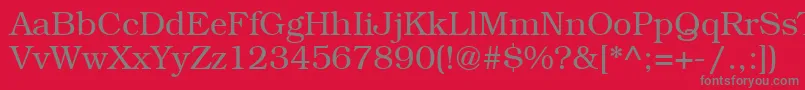 ItcBookmanLight Font – Gray Fonts on Red Background