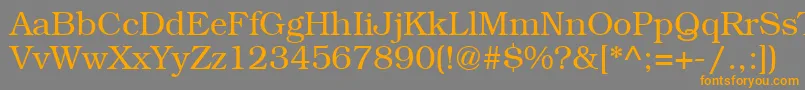 ItcBookmanLight Font – Orange Fonts on Gray Background