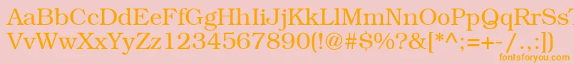 ItcBookmanLight Font – Orange Fonts on Pink Background