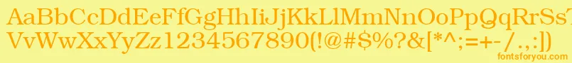 ItcBookmanLight Font – Orange Fonts on Yellow Background