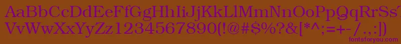 ItcBookmanLight Font – Purple Fonts on Brown Background