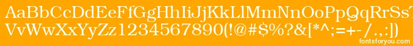 ItcBookmanLight Font – White Fonts on Orange Background