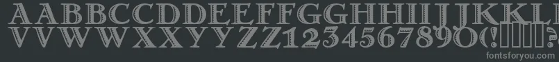 Czcionka Matador ffy – szare czcionki na czarnym tle
