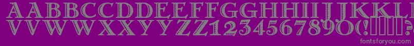 Czcionka Matador ffy – szare czcionki na fioletowym tle
