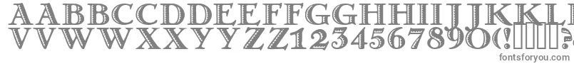 Matador ffy-fontti – harmaat kirjasimet valkoisella taustalla