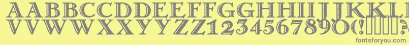 Шрифт Matador ffy – серые шрифты на жёлтом фоне