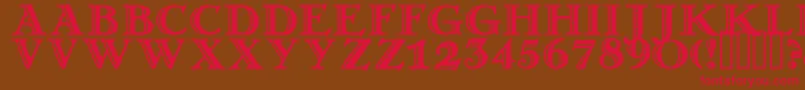 Matador ffy Font – Red Fonts on Brown Background