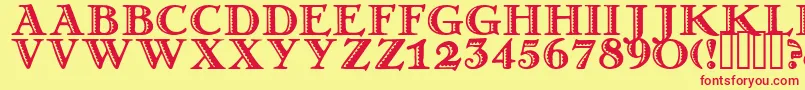 Matador ffy Font – Red Fonts on Yellow Background