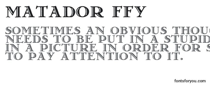 Schriftart Matador ffy