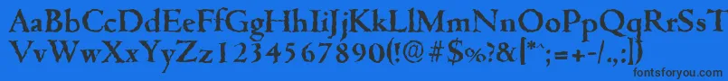 CambridgerandomBold Font – Black Fonts on Blue Background