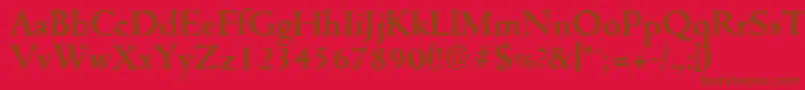 CambridgerandomBold Font – Brown Fonts on Red Background