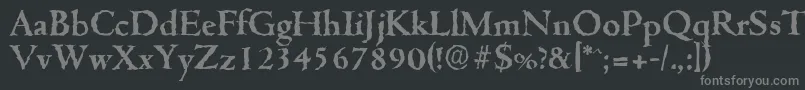 CambridgerandomBold Font – Gray Fonts on Black Background