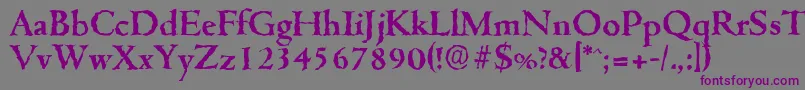 CambridgerandomBold Font – Purple Fonts on Gray Background