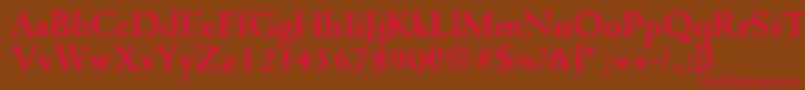 CambridgerandomBold Font – Red Fonts on Brown Background