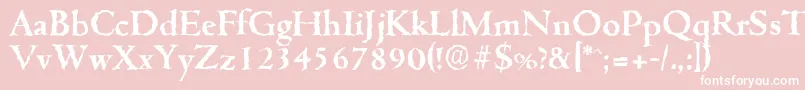 CambridgerandomBold Font – White Fonts on Pink Background