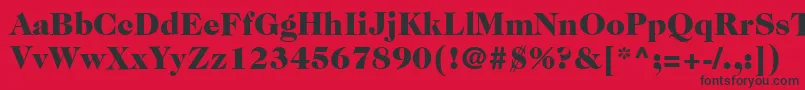 フォントItcCaslon224LtBlack – 赤い背景に黒い文字