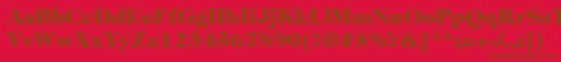 ItcCaslon224LtBlack Font – Brown Fonts on Red Background
