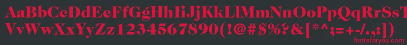ItcCaslon224LtBlack Font – Red Fonts on Black Background
