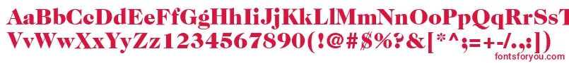 フォントItcCaslon224LtBlack – 白い背景に赤い文字