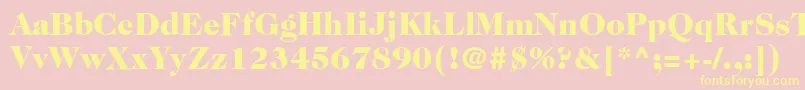ItcCaslon224LtBlack Font – Yellow Fonts on Pink Background