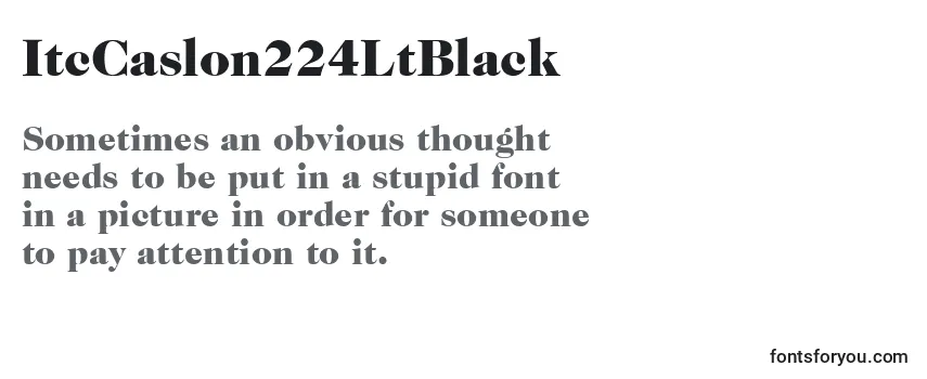 Review of the ItcCaslon224LtBlack Font