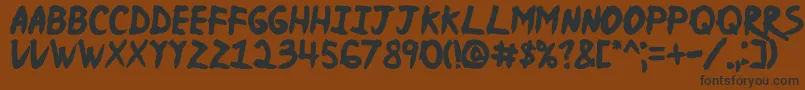 NinjaNaruto Font – Black Fonts on Brown Background