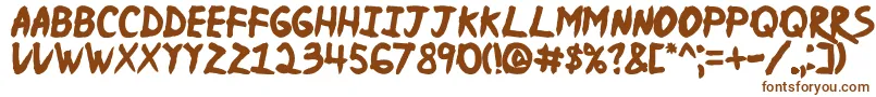 NinjaNaruto Font – Brown Fonts on White Background