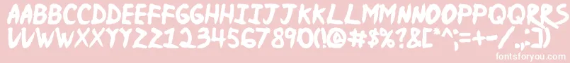 NinjaNaruto Font – White Fonts on Pink Background