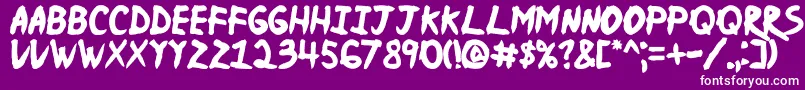 NinjaNaruto Font – White Fonts on Purple Background