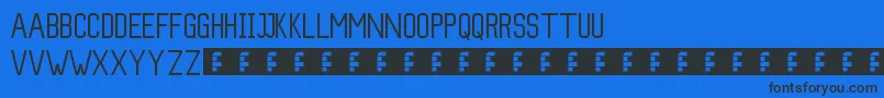 Slim Font – Black Fonts on Blue Background