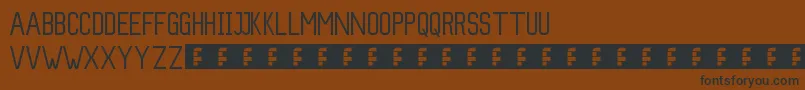 Slim Font – Black Fonts on Brown Background