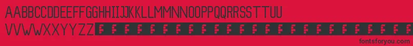 Slim Font – Black Fonts on Red Background