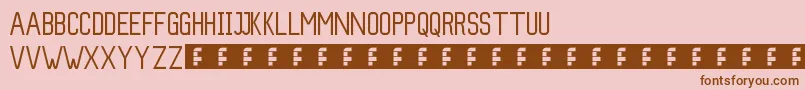 Slim Font – Brown Fonts on Pink Background