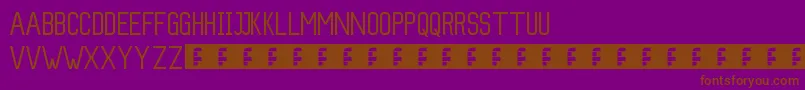 Slim Font – Brown Fonts on Purple Background