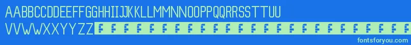 Slim Font – Green Fonts on Blue Background