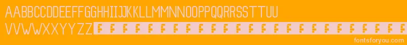 Slim Font – Pink Fonts on Orange Background