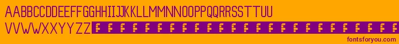 Slim Font – Purple Fonts on Orange Background