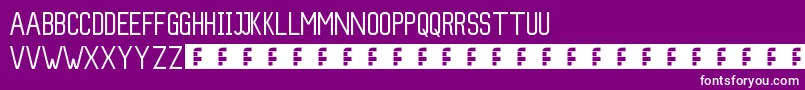 Slim Font – White Fonts on Purple Background