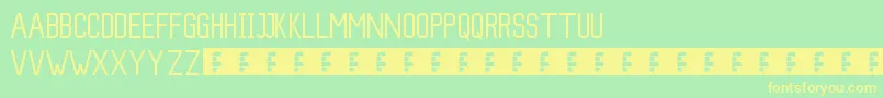 Slim Font – Yellow Fonts on Green Background