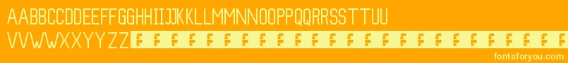 Slim Font – Yellow Fonts on Orange Background
